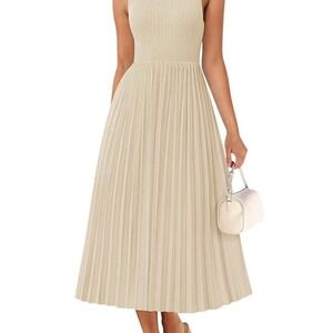 ZESICA Women's Summer Sleeveless Sweater Dress